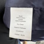 Talbots  Jacket US 6 Womens Blue Cotton Basketweave 3/4 Sleeve Zip Up w/ Pockets Photo 9