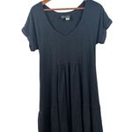 Saturday Sunday Kathie S Anthropologie Dress Blue Short Sleeve Ruffle Hem Casual Photo 1
