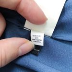 Kate Spade  • Belted Satin Midi Dress ruffle trim short sleeve Antique Blue Photo 11