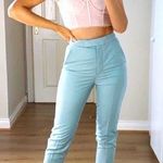 ZARA NWT  Skinny Cigarette Sea Green Pants Photo 0