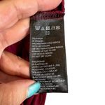 Free People Maroon V-Neck Short Sleeve Snap Closure Bodysuit Women Sz L Photo 5