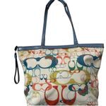 Coach Optic Signature Butterfly F17422 Zip Top Tote Photo 6