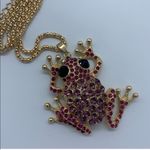 New reddish&pink frog rhinestone fashion necklace Photo 2