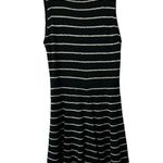 Alice + Olivia  Black & Ivory Monah Pinstripe Sweater Dress Women's Medium Photo 10