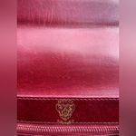 Gucci Vtg 60s 70s Red Leather Flap Shoulder Bag Purse Interlocking GG Monogram Photo 8