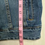 Free People  Women Size Large Blue‎ Denim Jacket with Patch Photo 9