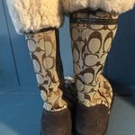 Coach Vintage Nikole Tan and Brown Patterned Boots, Size 8 Photo 2