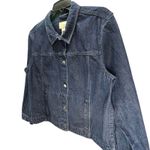 LL Bean Vintage Jean Jacket Women L Blue Denim Pockets Trucker Classic Retro 90s Size L Photo 1