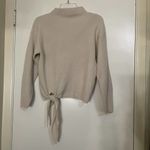 Rebecca Taylor wool tan knit high neck tie waist sweater size medium Photo 1