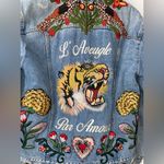Gucci Authentic Shearling Embroidered Denim Jacket 🦁 Photo 9