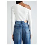 STAUD  Craftsman One-Shoulder Rib Cardigan Size XS Photo 1