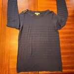 Banana Republic  Shoulder Button Crew Neck Pullover Sweater Blue Size Medium Photo 5