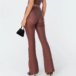 Edikted  Luna Faux Leather Flare Jeans Photo 3