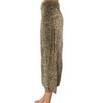 Brandy Melville  Brown Black Leopard Animal Print Zipper Midi A-Line Skirt Size S Photo 1