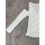 Abercrombie & Fitch Abercrombie‎ & Fitch Essentials Cold Shoulder Long Sleeve Top White Medium Photo 4