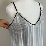 Mono B Black and White Stripe Lace Trim Midi Slip Dress Size‎ Medium Photo 3