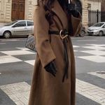 ZARA Tan Taupe Brown Oversized Coat Jacket Photo 0