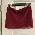 Edikted  Burgundy Mini Skirt Photo 2
