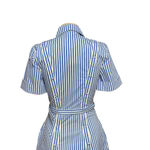 Nicholas Tiana Cotton Shirt Dress In Bengal Stripe Olympic Blue Size US 0 Photo 9
