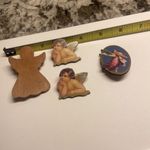 Lot Of 4 Brooch Pins Angels, Cherubs Photo 4