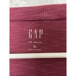 Gap Women XL Royal Purple Henley Ribbed 90s Grunge Y2K Long Sleeve V Neck Fitted Photo 3