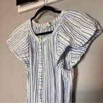 Vineyard Vines  Shirt Dress Seastitch Double Gauze Blue White Stripe Size Medium Photo 5