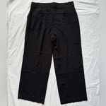 Theory Black Pleat Front Twill Wide Leg Pants 8 Photo 2