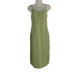 BP  XS Green Floral Madi Dress Adjustable Straps & Waist Tie  Y2K boho Photo 1