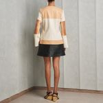 Alexis Cameron Dress in Multi Patchwork Large New asis Womens Vegan Faux Leather Photo 9