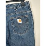 Carhartt Vintage 10 x 32 Blue Jeans Cowgirl Look Medium Wash Straight Leg Photo 4
