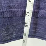 Poetry  Linen Cotton Purple Knit Midi Dress with Button Detail Collared Photo 5