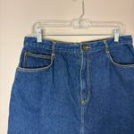 Vintage 90s Gitano blue denim mini skirt fitted grunge boho festival 10/12 Photo 3