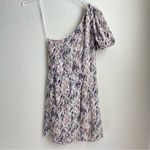 Olivaceous One Shoulder Puff Sleeve Snakeskin Mini Dress Small Photo 9