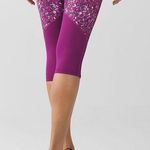 Lululemon Paradise Camo Multi Regal Plum Real Quick Crop Athletic Leggings Photo 2