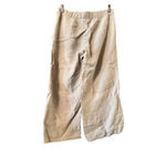 J.Jill Love Linen Gaucho wide leg 100% linen side zip pant S natural lagenlook Photo 1