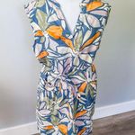 Nicole Miller  Tropical Flower Print Linen Dress Photo 0