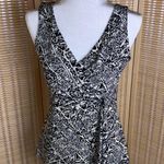 White House | Black Market WHBM/ Black Sleeveless Ruched Ruffled V-Neck Wrap Blouse Photo 0