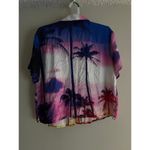 Wild Fable Button Front women’s Shirt Sunset Palm sz XS NWT Photo 1