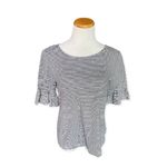 LC Lauren Conrad Womens  Smocked Bell Sleeve Striped Top - Sz XS Photo 1