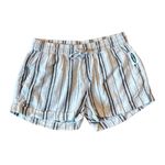 Old Navy  NWT linen blend striped cuffed shorts size M Photo 2