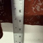 Chico's Chico’s Cardigan Women M Rust Brown Open Front Waterfall Ruffled Lace Textured Photo 8