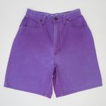 Vintage 80s Purple High Waisted Denim Shorts Size 26 Photo 0