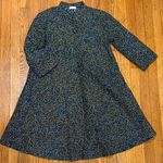 Zuri Kenya African Motif 3/4 sleeve button down dreee green blue black S Photo 0