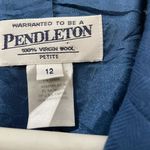 Pendleton  100% Wool Blue Blazer Size 12 Petite Photo 1