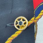 Vintage 80s Carole Little Women’s 4 Nautical Blazer Art To Wear Seaside Coastal Black Photo 5