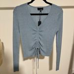 Lucy Paris  nwt holly cinched top blue XS Photo 2