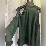 SheIn NWOT  hunter green cold shoulder king john type blouse cute size 2x Photo 2