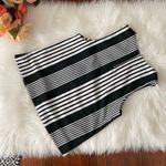 Bleuh Ciel Stripe Tank Top Black & White Zipper Back Detail Size XS Photo 2