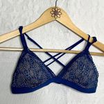 Victoria's Secret Blue Lace Criss Cross Bralette Photo 3