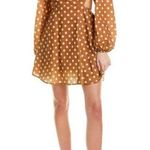 Charlie Holiday NWT Halcyon Open Back Mini Dress Polka Dot Caramel Brown Tan sz8 Photo 0